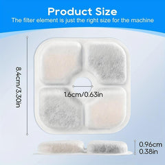 8 Pack Triple Filter Cat Water Fountain Replacement Filters