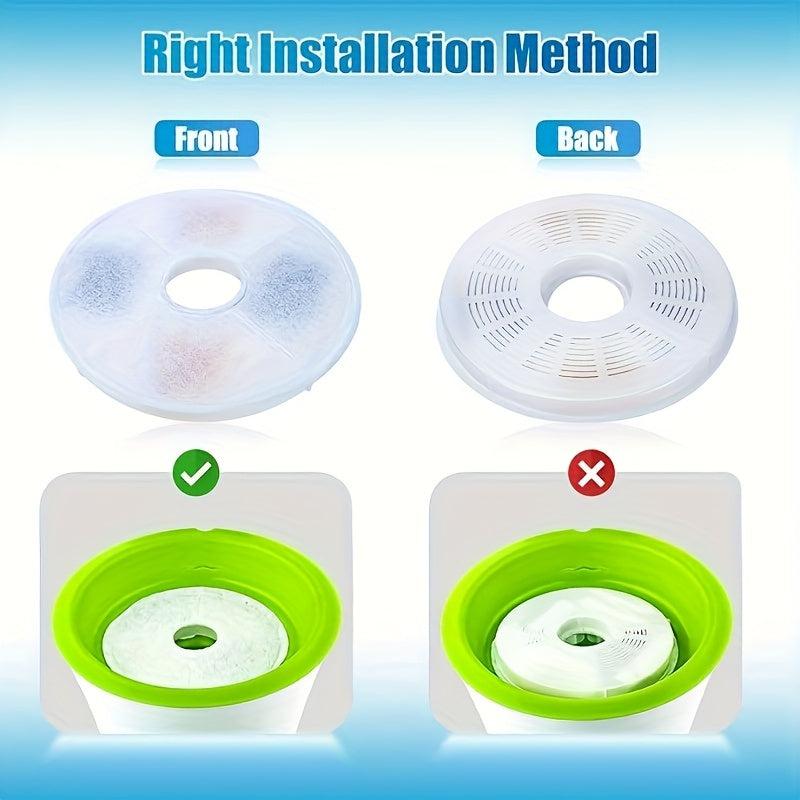 8 Pack Cat Water Fountain Filters Triple Filtration System