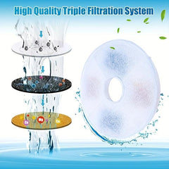 8 Pack Cat Water Fountain Filters Triple Filtration System