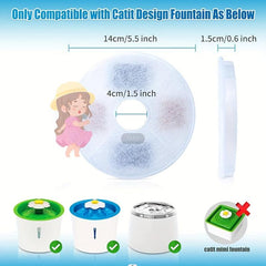 8 Pack Cat Water Fountain Filters Triple Filtration System