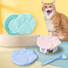 Silicone Pet Can Cover with Spoon
