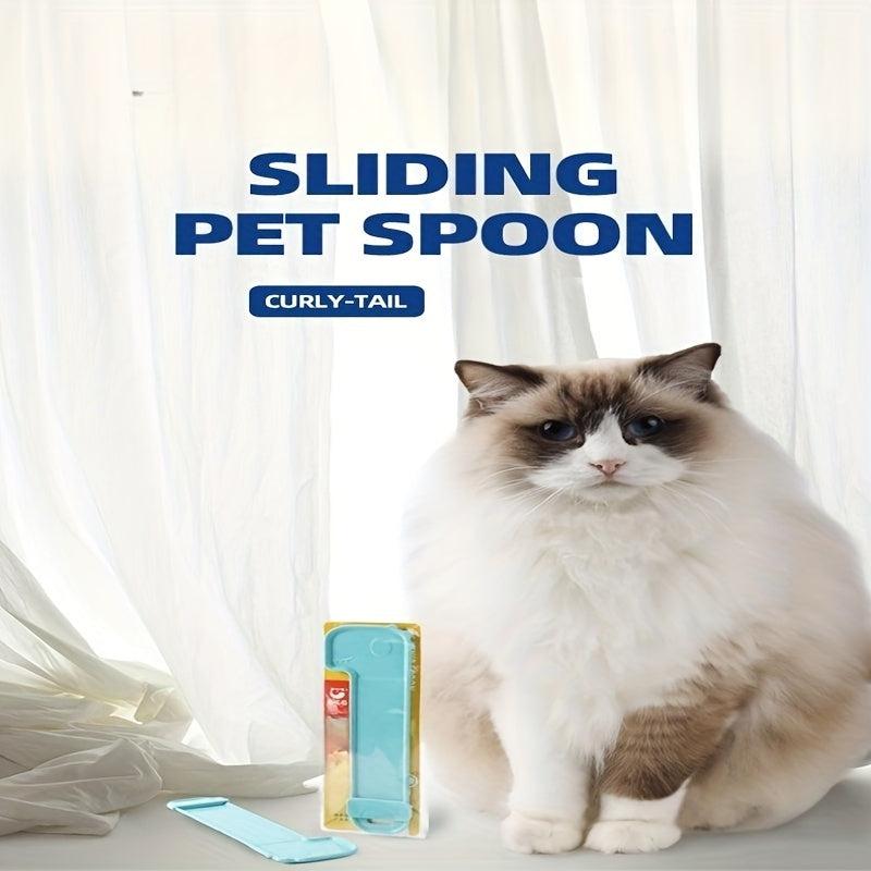 Cartoon Cat Strip Squeeze Spoon - Pet Supplies for Lickable Treats