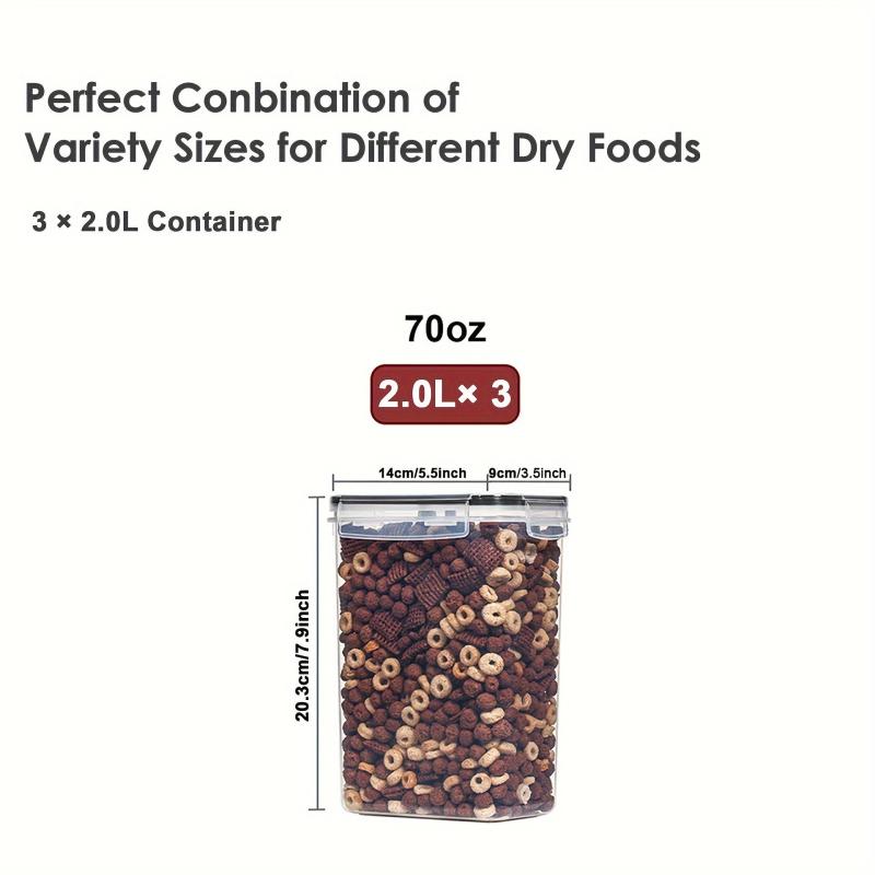 3pcs Pet Food Storage Containers Airtight BPA Plastic Dog Food Containers