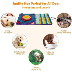 Interactive Dog Snuffle Mat Slow Feeder Toy Portable Foldable Pet Sniffing Pad
