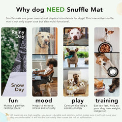 Interactive Dog Snuffle Mat Slow Feeder Toy Portable Foldable Pet Sniffing Pad