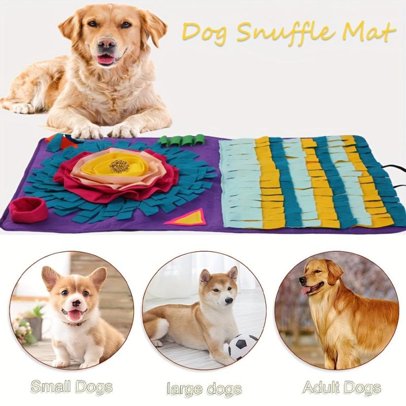 Interactive Dog Snuffle Mat Slow Feeder Toy Portable Foldable Pet Sniffing Pad