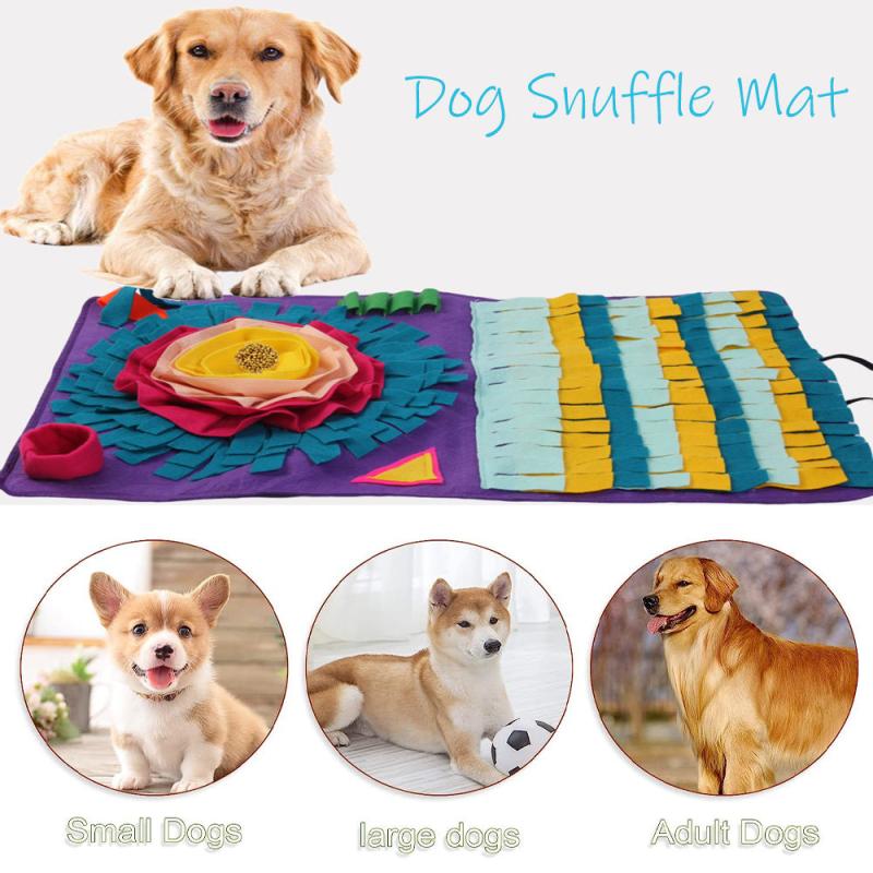 Interactive Dog Snuffle Mat Slow Feeder Toy Portable Foldable Pet Sniffing Pad