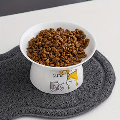 Elevated Ceramic Cat & Dog Food Bowls Set