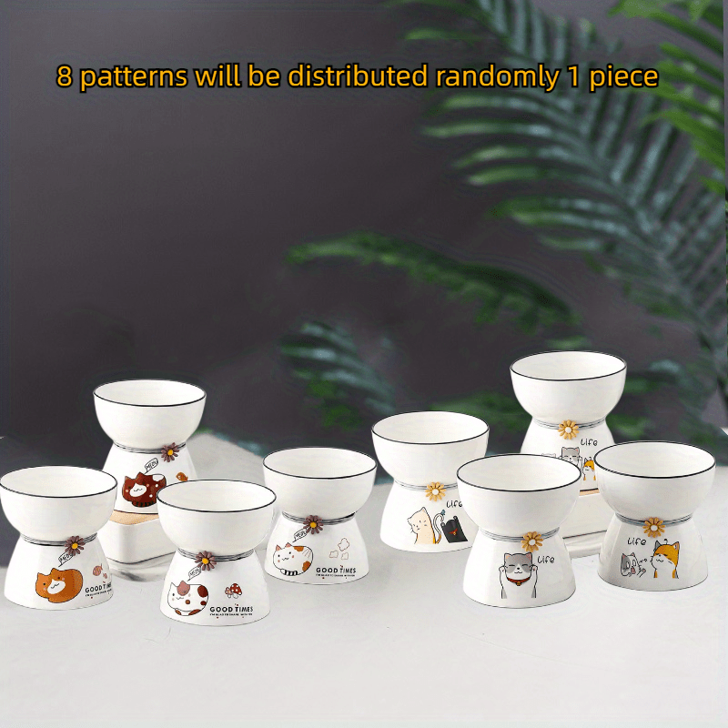 Elevated Ceramic Cat & Dog Food Bowls Set