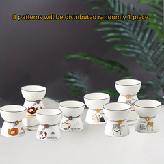Elevated Ceramic Cat & Dog Food Bowls Set