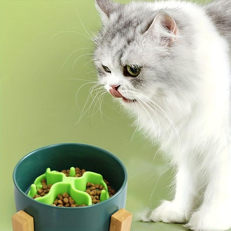 Slow Feeder Cat Bowl Insert Soft Silicone with Suction Cups