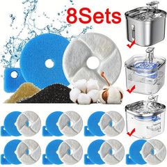 8 Pcs Cat Water Fountain Filter Replacement Carbon Filters