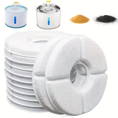 Pet Water Fountain Filters Triple Filtration System, 12/16pcs