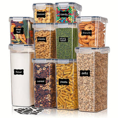 10 pcs BPA Airtight Pet Food Storage Containers with Labels and Marker