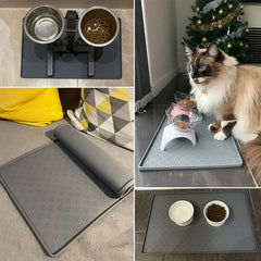 Waterproof Pet Placemat Silicone No Spill Dog Cat Feeding Mat