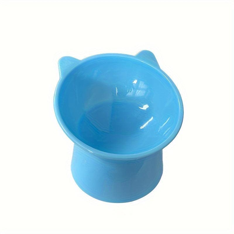 Elevated Cat Bowl Raised Tilted Cat Feeder Bowl Neck Protection Plastic
