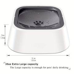 Pet Water Floating Bowl No Spill Cat Water Dispenser