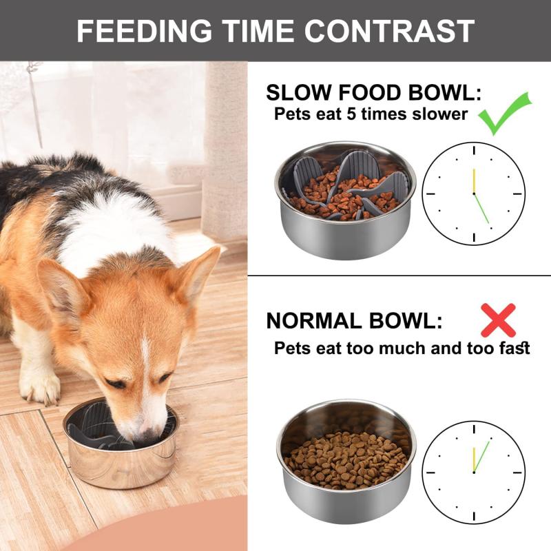 Silicone Slow Feeder Dog Bowl Insert with Suction Cups - Cuttable Design