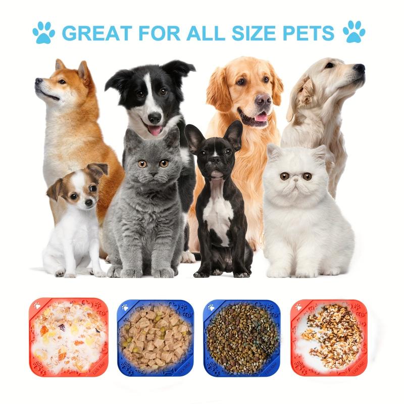 2 Packs Silicone Dog Licking Pads Slow Feeder Dog Mat