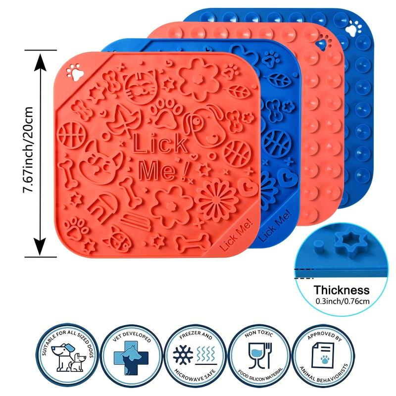 2 Packs Silicone Dog Licking Pads Slow Feeder Dog Mat