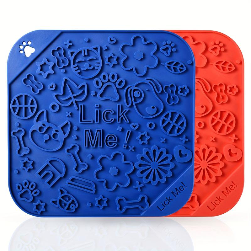 2 Packs Silicone Dog Licking Pads Slow Feeder Dog Mat