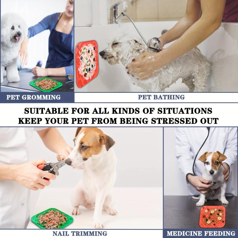 2 Packs Silicone Dog Licking Pads Slow Feeder Dog Mat