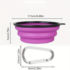 Collapsible Dog Travel Bowl 1000ml Portable Silicone Dog Food Bowl Water Bowl
