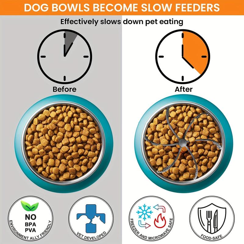 Slow Food Bowl Insert with Suction Cups for Dogs
