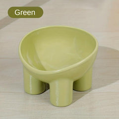 1pc Plastic Cat Bowl For Food And Water Tilted Cat Feeder Bowl