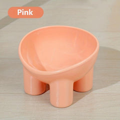 1pc Plastic Cat Bowl For Food And Water Tilted Cat Feeder Bowl