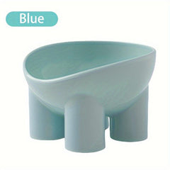 1pc Plastic Cat Bowl For Food And Water Tilted Cat Feeder Bowl