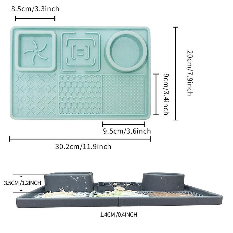 Silicone Pet Slow Feeding Mat with Suction Cups for Dog Anxiety Relief