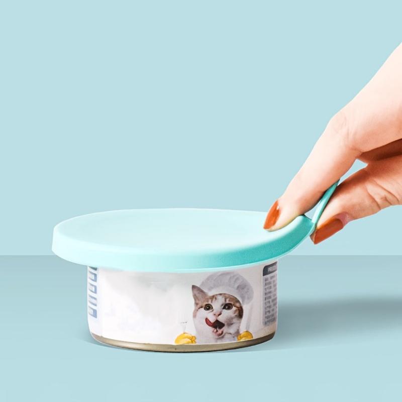 Silicone Pet Food Can Cover with Spoon for Dog Cat Storage