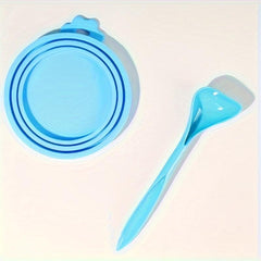 Silicone Pet Food Can Cover with Spoon for Dog Cat Storage