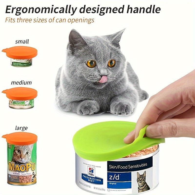 Silicone Pet Food Can Cover with Spoon for Dog Cat Storage