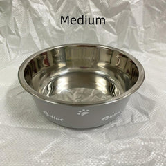 Double Layer Dog Feeder Bowl Stainless Steel Basin Non-Slip Bottom