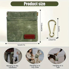 Dog Treat Pouch Portable Waterproof Dust Proof Puppy Dog Training Treat Bag
