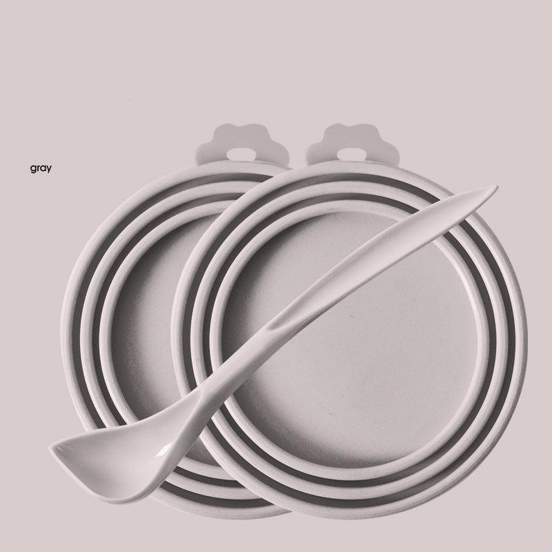 2 pcs Silicone Can Set and Spoon for Fresh Pet Food