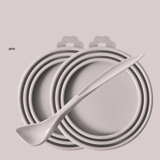 2 pcs Silicone Can Set and Spoon for Fresh Pet Food