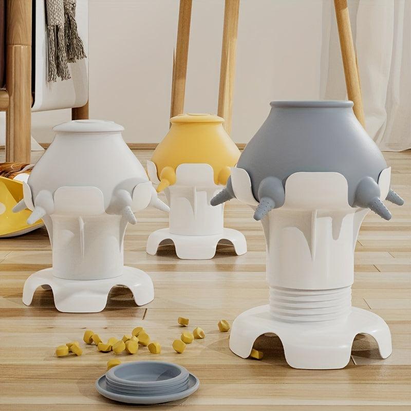 Pet Silicone Feeding Bottle with Stand & 5 Pacifiers
