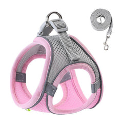 Reflective Mesh Dog Harness Small Medium Adjustable Vest No Pull Puppy Harness