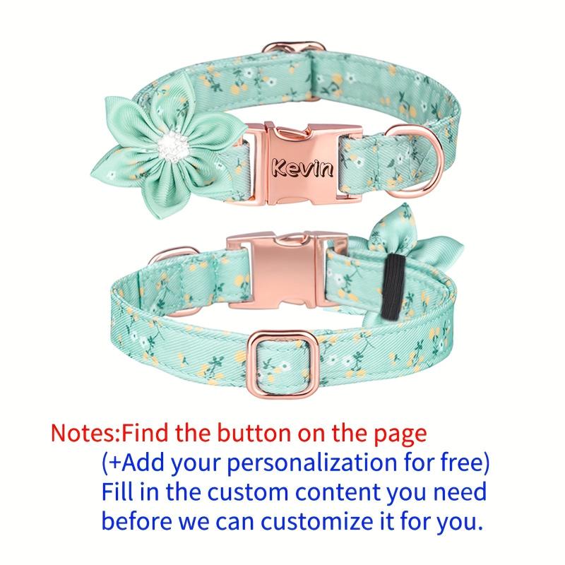 Rhinestone Dog Collar With Flower for Small Medium Large Dogs