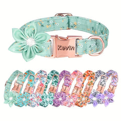 Rhinestone Dog Collar With Flower for Small Medium Large Dogs