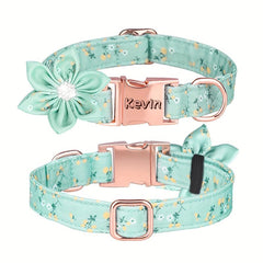 Rhinestone Dog Collar With Flower for Small Medium Large Dogs