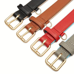 Personalized Soft Leather Dog Collar with Nameplate