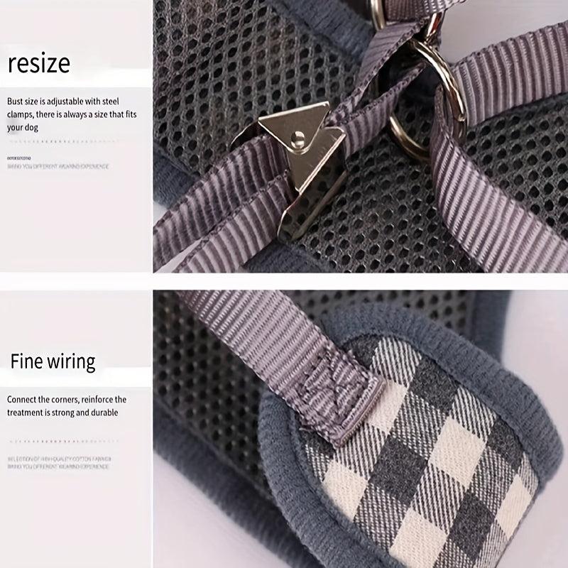 Escape Proof Dog Harness and Leash Set Lightweight and Breathable