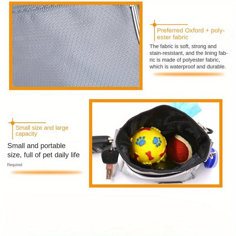 Pet Dog Treat Storage Pouch Reflective Dog Treat Bag Outdoor Walking Travel