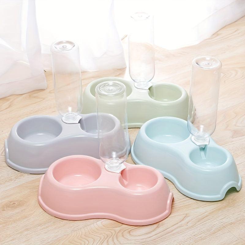 Stylish Double Bowl & Drinking Bottle Set for Pets
