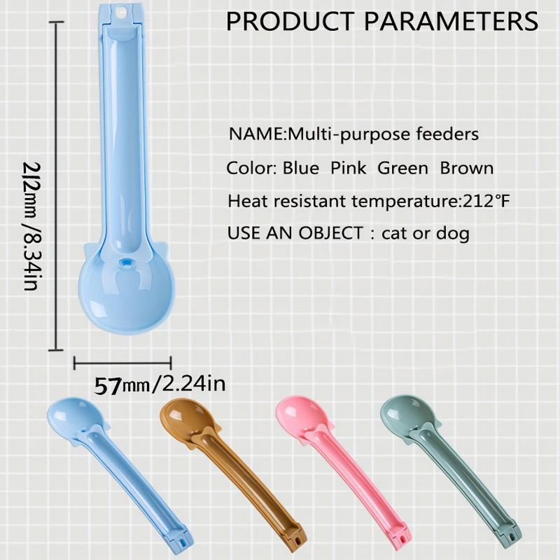 Portable Foldable Cat Strip Squeeze Spoon Multifunctional Cat Strip Feeder