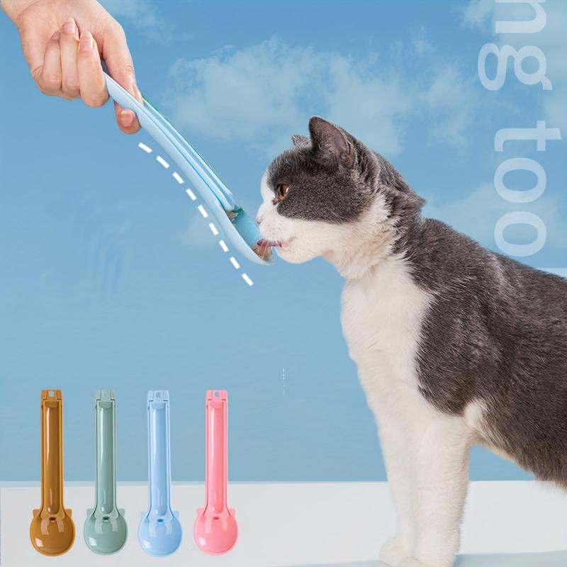 Portable Foldable Cat Strip Squeeze Spoon Multifunctional Cat Strip Feeder